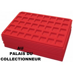 .Plateaux feutrine rouge (clipsables carrées)X10 CLR10