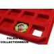 .Plateaux feutrine rouge (clipsables carrées)X10 CLR10