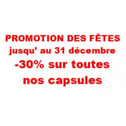 .. Promo des fêtes -30% sur toutes nos capsules